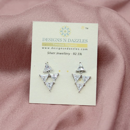 Embellished Triangle Shape Drop Earrings | Earrings | Earrings For Women